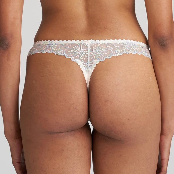 Jane Lace Thong - Boudoir Cream