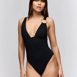 Lita Padded Triangle Swimsuit - Black
