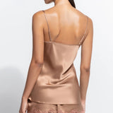 Silk and Lace Camisole - Mocha Mousse