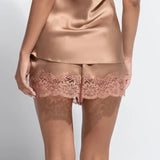 Silk and Lace Short - Mocha Mousse
