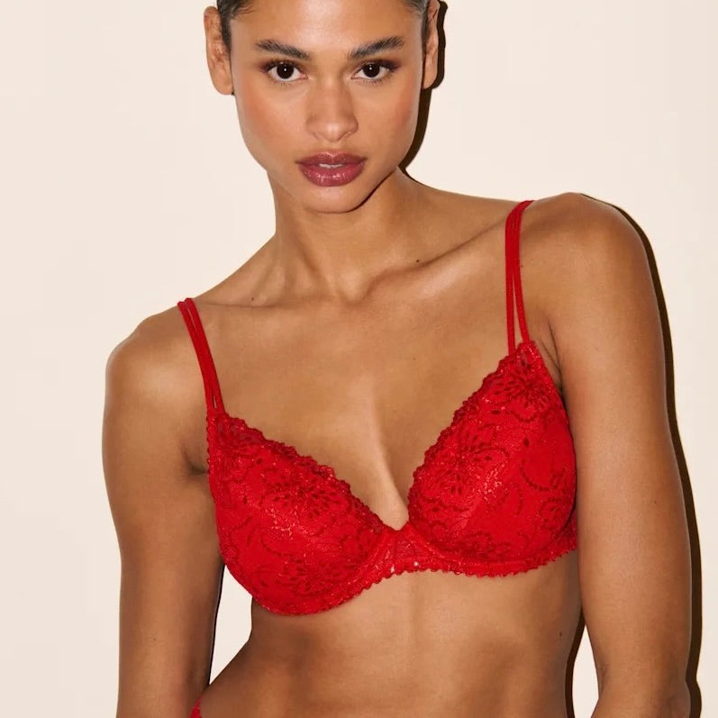 Jane Push Up Bra - True Red