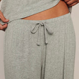 Dream Rib Wide Leg Pant - Dark Heather Grey