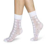 Viola Dot Socks - White