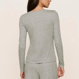 Dream Rib Henley - Dark Heather Grey