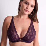 Mystery of Love Plunge  UW Bra - Plum