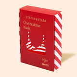 The Squareneck Lace Bra - Candycane Stripe