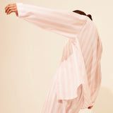 Giulia Woven Cotton PJ - Pink Stripe
