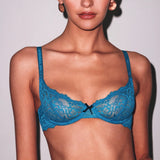 Bianca Lace Bra - Aquamarine
