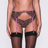 Etoile Embroidered Suspender - Pink Truffle