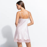 Silk and Lace Chemise - Pink Salt