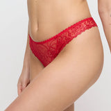 Jane Lace Thong - True Red