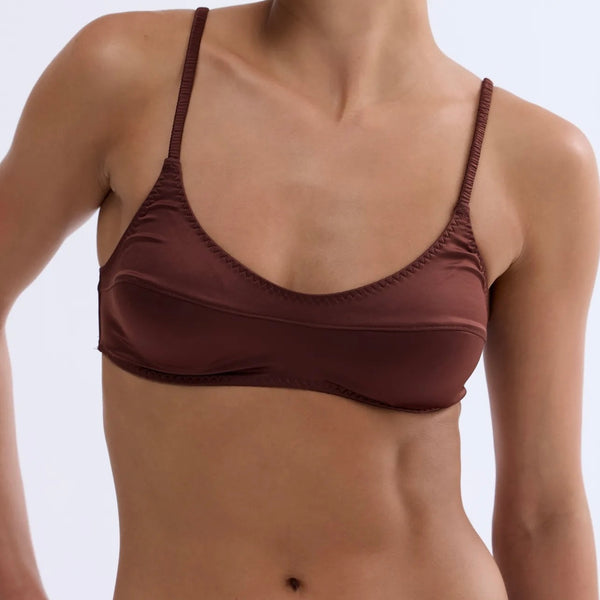 Tori Padded Bralette - Dark Brown