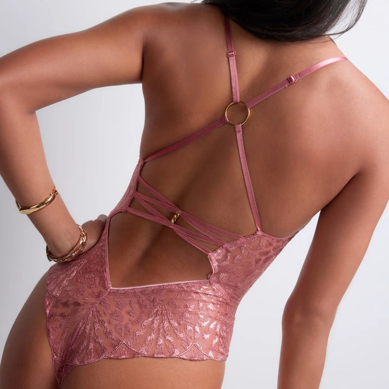 Crazy in Love Bodysuit - Warm Pink