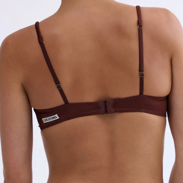 Tori Padded Bralette - Dark Brown