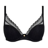 Norah Chic Plunging T-shirt Bra - Black