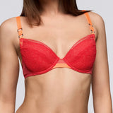 Lovelace Push Up Bra - Hibiscus
