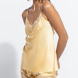 Silk and Lace Camisole - Buttercup