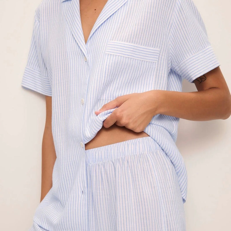 Nautico Shorty PJ Set - Blue/White Stripe