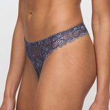Jane Lace Thong - Blue Shadow