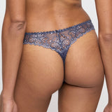 Jane Lace Thong - Blue Shadow