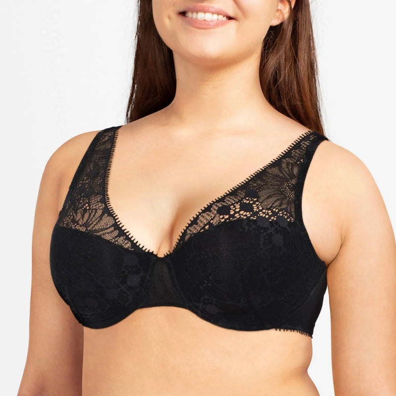 Day to Night Plunge Spacer Bra - Black