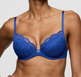 Cathia Padded Push Up Bra - Stylo Blue