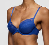 Cathia Padded Push Up Bra - Stylo Blue