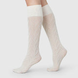 Ina Pointelle Knee High - Ivory