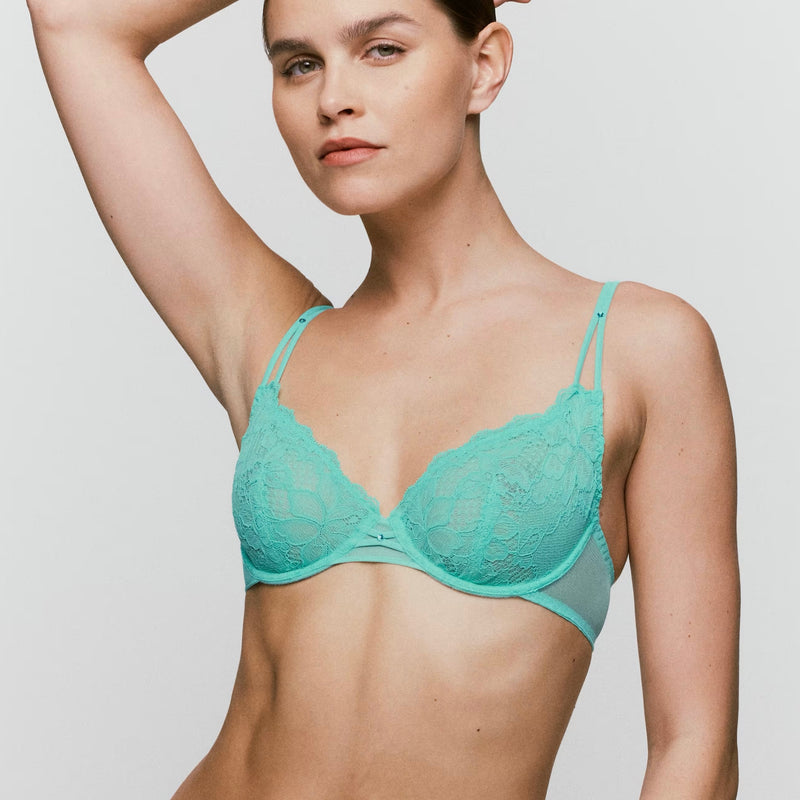 Amelia UW Plunge Bra - Ocean Green