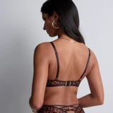 Crazy in Love Mono-Wire Triangle Bra - Satin Brown