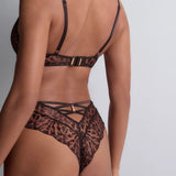 Crazy in Love High Waist Brief - Satin Brown
