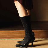 Eira Dot Knee High - Black