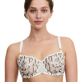 Fleurs Balconette Bra - Milk/Black