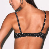 Juliet Silk and Lace Demi Bra - Polka Dot