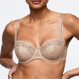 Jane Half Padded Lace Balcony Bra - Sand