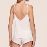 Frida Cami/Short PJ Set - Ivory/Pink Nectar