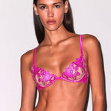 Lily Embroidered Plunge UW Bra - Wild Pink