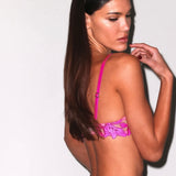 Lily Embroidered Plunge UW Bra - Wild Pink