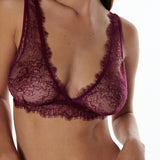 Cherie Lace Bralette - Burgundy