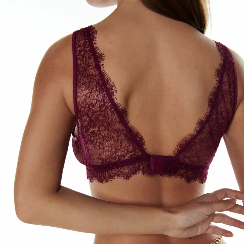 Cherie Lace Bralette - Burgundy – KittyK