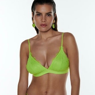 Gwen Padded Bralette - Lime