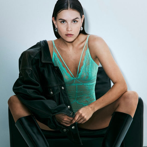 Amelia Bodysuit - Ocean Green