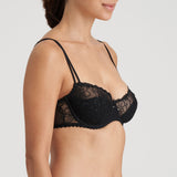 Jane Half Padded Lace Balcony  Bra - Black