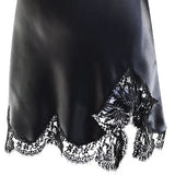 Half Slip with Lace Trim - Black