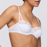 Lizelot Half Padded Balcony Bra - White