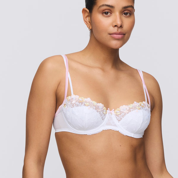 Lizelot Half Padded Balcony Bra - White