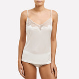 Silk Jersey Lace Camisole - Ivory