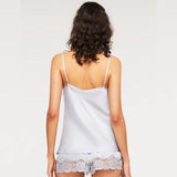 Silk and Lace Camisole - Dusty Blue