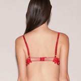 Velvet Lily Demi Bra - Red