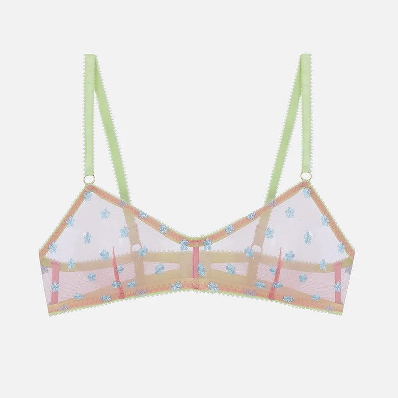 Jaime Embroidered Tulle Soft Cup Bra